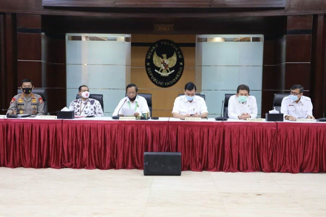 Mahfud MD Pimpin Rapat Para Menko Bahas Penanganan Covid dan Penegakan Hukum